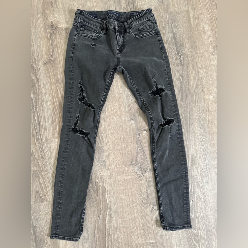 Vigoss Charcoal Distressed Jeans